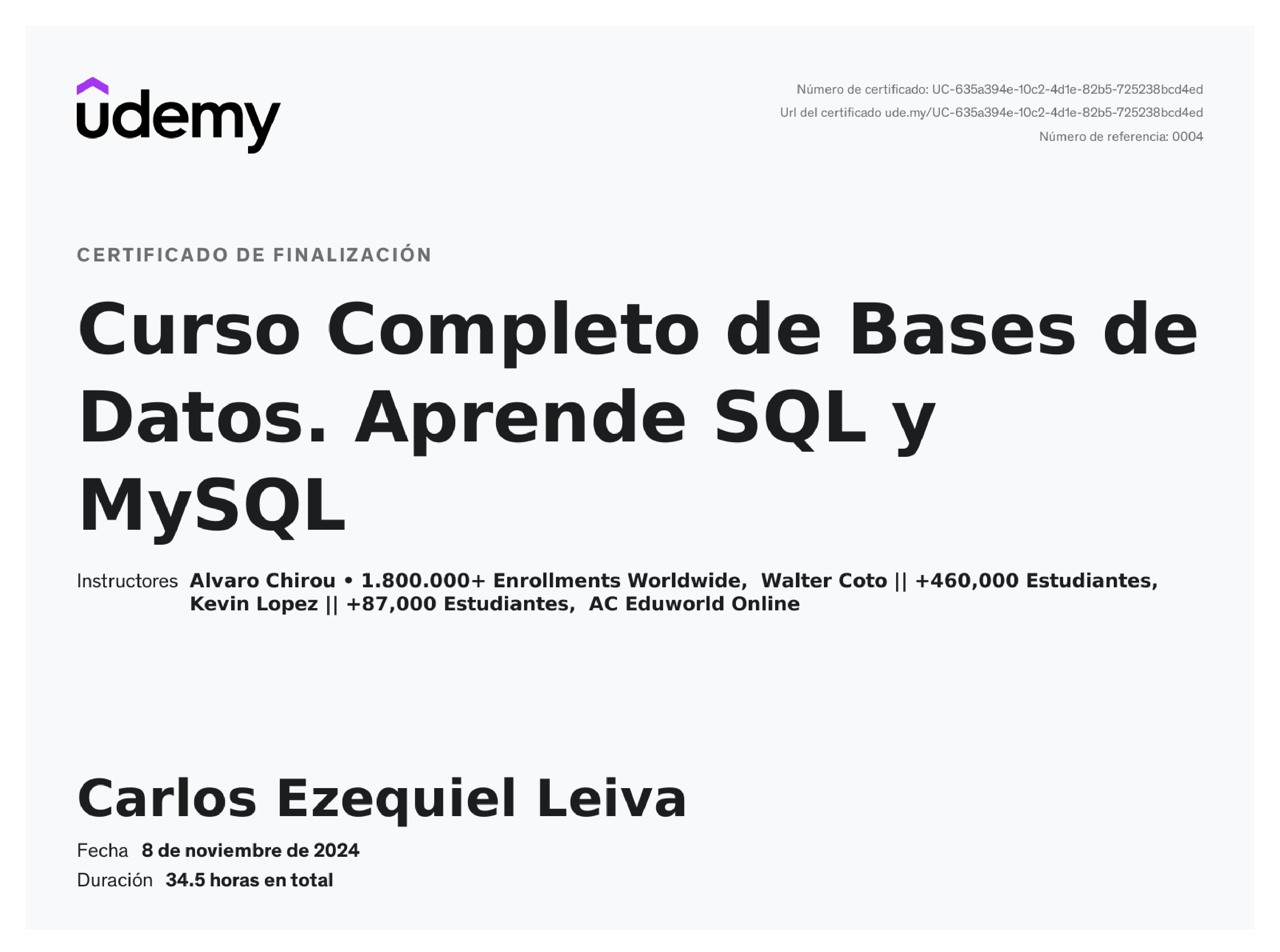 Base de Datos | MySQL